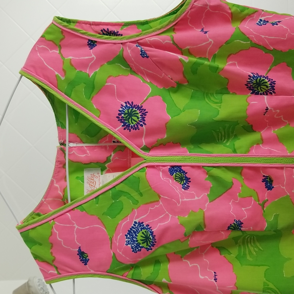 Vintage " The Lilly" Lilly Pulitzer hot pink/bright green/navy dress.